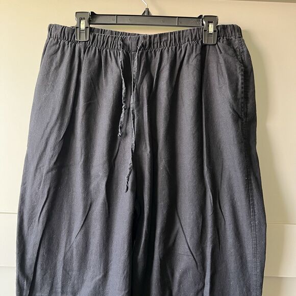 Lucky Brand Cotton Pants Womens Large Black Elastic Waist Drawstring Comfort - Picture 2 of 16